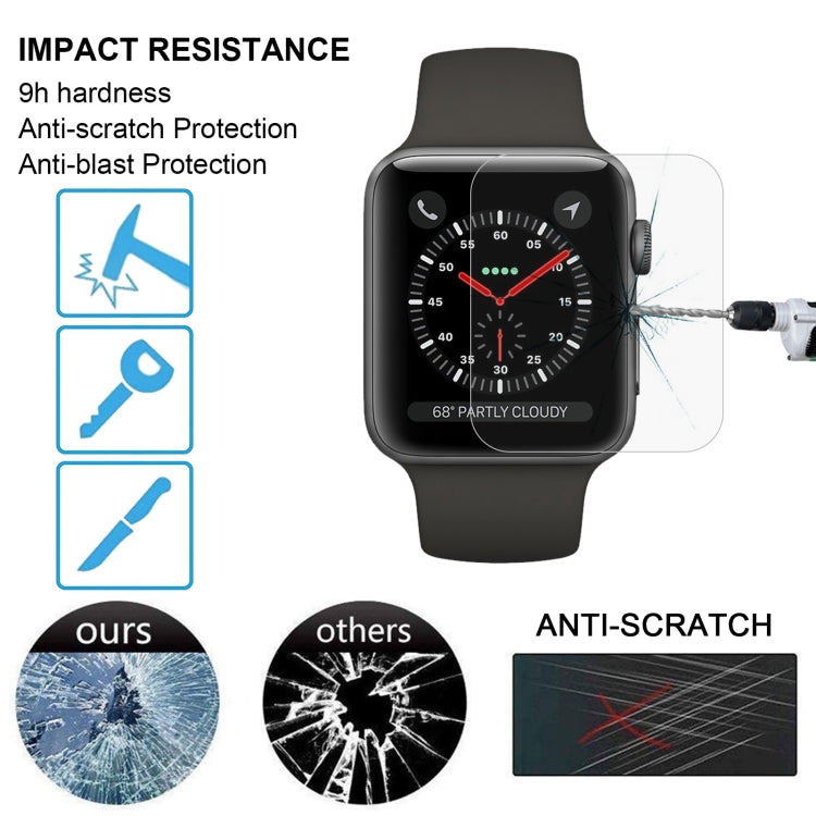 2 PCS ENKAY Hat-Prince for Apple Watch 42mm 0.2mm 9H Surface Hardness 2.15D Explosion-proof Tempered Glass Screen Film, For Apple Watch 42mm