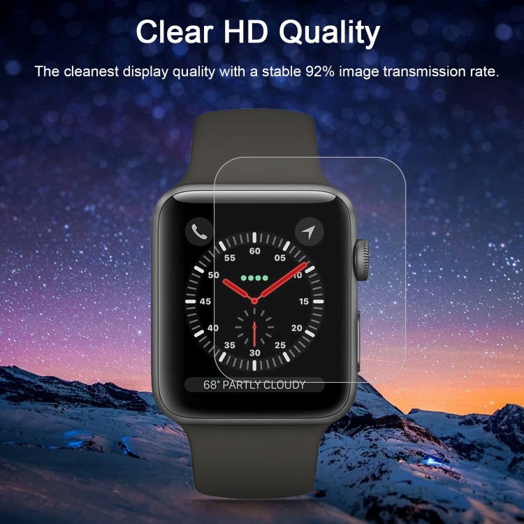 2 PCS ENKAY Hat-Prince for Apple Watch 42mm 0.2mm 9H Surface Hardness 2.15D Explosion-proof Tempered Glass Screen Film, For Apple Watch 42mm