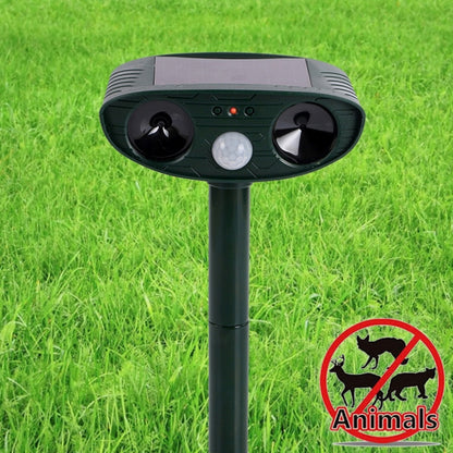 Powerful Ultrasonic Solar-powered Animal Repeller With PIR Sensor & Light Sensor