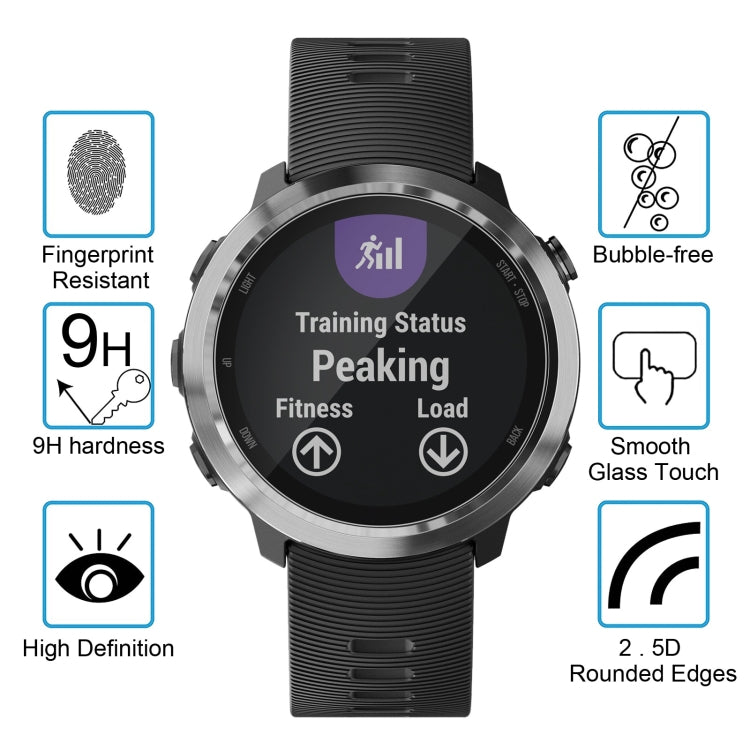 ENKAY Hat-Prince for  Garmin Forerunner 645 0.2mm 9H Surface Hardness 2.15D Curved Edge Tempered Glass Screen Protector