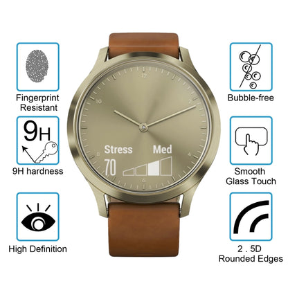 ENKAY Hat-Prince for Garmin Vivomove HR Smart Watch 0.2mm 9H Surface Hardness 2.15D Explosion-proof Tempered Glass Screen Film