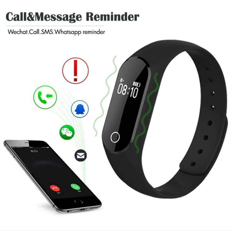 TLW25 0.42 inch OLED Display Bluetooth Smart Bracelet, IP66 Waterproof, Support Heart Rate Monitor / Pedometer / Calls Remind / Sleep Monitor / Sedentary Reminder / Alarm / Remote Capture, Compatible with Android and iOS Phones, 25 Black, 25 Blue