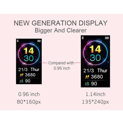 TD19 1.14 inches IPS Screen Smart Bracelet IP67 Waterproof, Support Call Reminder / Heart Rate Monitoring / Blood Pressure Monitoring / Sleep Monitoring /  Remote Camera