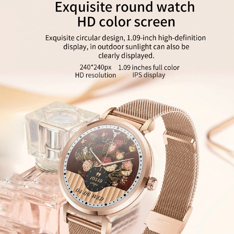 KC06 Women Menstrual Period Smart Watch Bracelet, Blood Pressure / Heart Rate Monitoring, Steel Strap
