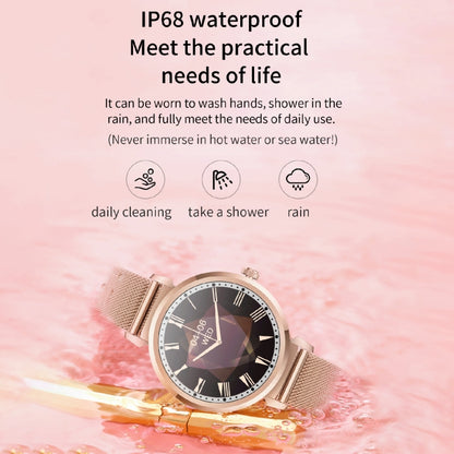 KC06 Women Menstrual Period Smart Watch Bracelet, Blood Pressure / Heart Rate Monitoring, Steel Strap