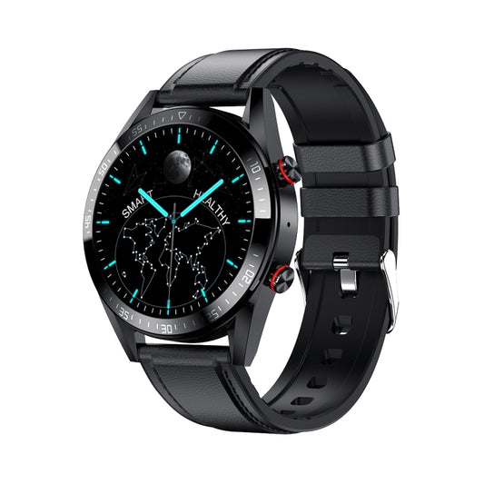 Montre Connectée AMOLED 1.39 Pouces DW16, Prise en Charge de la Surveillance de la Fréquence Cardiaque et de la Pression Artérielle, Bracelet en Cuir