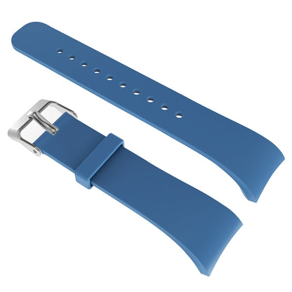 Solid Color Leather Watch Band for Galaxy Gear Fit2 R360