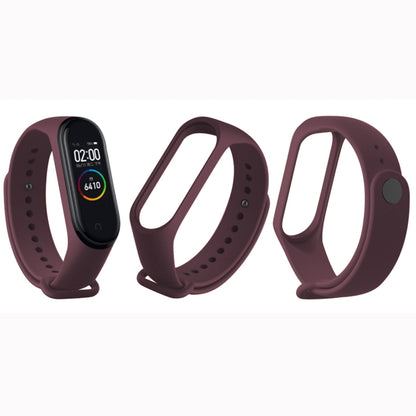 Pure Color Soft TPU  Watch Bands for Xiaomi Mi Band 4, Host Not Included, Wine Red, Black, Orange, Pink, Dark Blue