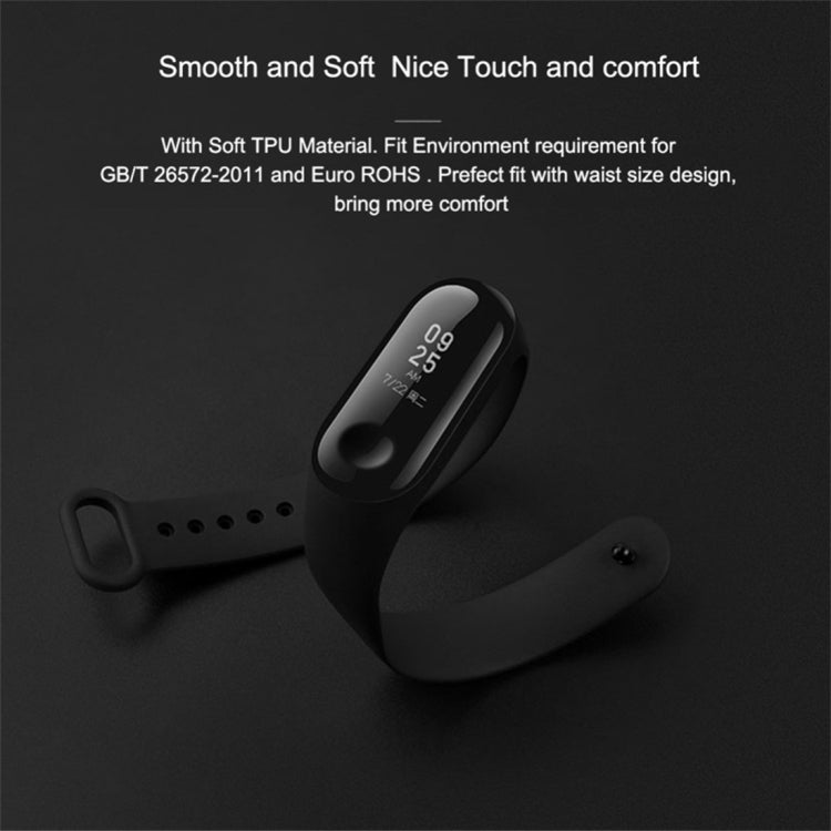 Pure Color Soft TPU  Watch Bands for Xiaomi Mi Band 4, Host Not Included, Wine Red, Black, Orange, Pink, Dark Blue