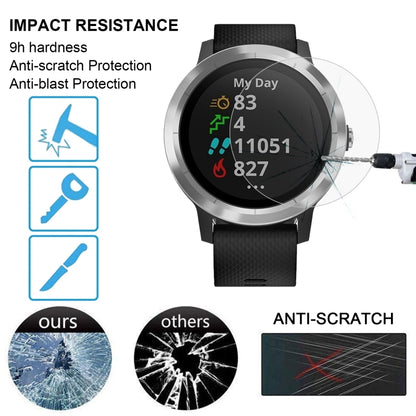 2 PCS ENKAY Hat-Prince 0.2mm 9H 2.15D Curved Edge Tempered Glass Film for Garmin Vivoactive 3 trainer, 2 PCS Garmin Vivoactive 3 trainer