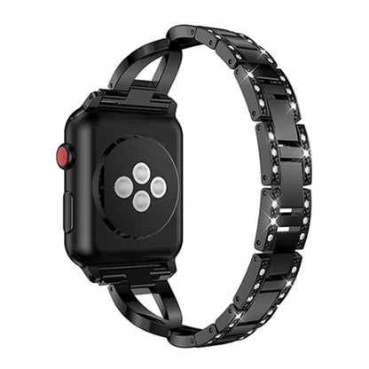 Colorful Diamond Stainless Steel Watch Band for Apple Watch Series 7 45mm / 6 & SE & 5 & 4 44mm / 3 & 2 & 1 42mm