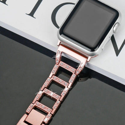 Colorful Diamond Stainless Steel Watch Band for Apple Watch Ultra 49mm&Watch Ultra 2 49mm / Series 10 46mm / 9&8&7 45mm / SE 3&SE 2&6&SE&5&4 44mm / 3&2&1 42mm