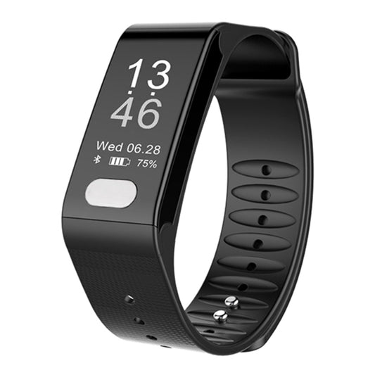 TLW T6 Montre connectée, écran OLED 0,96 pouces, bracelet intelligent, podomètre, mode sportif / ECG / cardiofréquencemètre / tensiomètre / moniteur de sommeil, T6 Noir, T6 Bleu, T6 Rouge