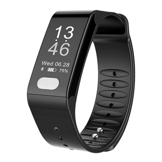TLW T6 Montre connectée, écran OLED 0,96 pouces, bracelet intelligent, podomètre, mode sportif / ECG / cardiofréquencemètre / tensiomètre / moniteur de sommeil, T6 Noir, T6 Bleu, T6 Rouge