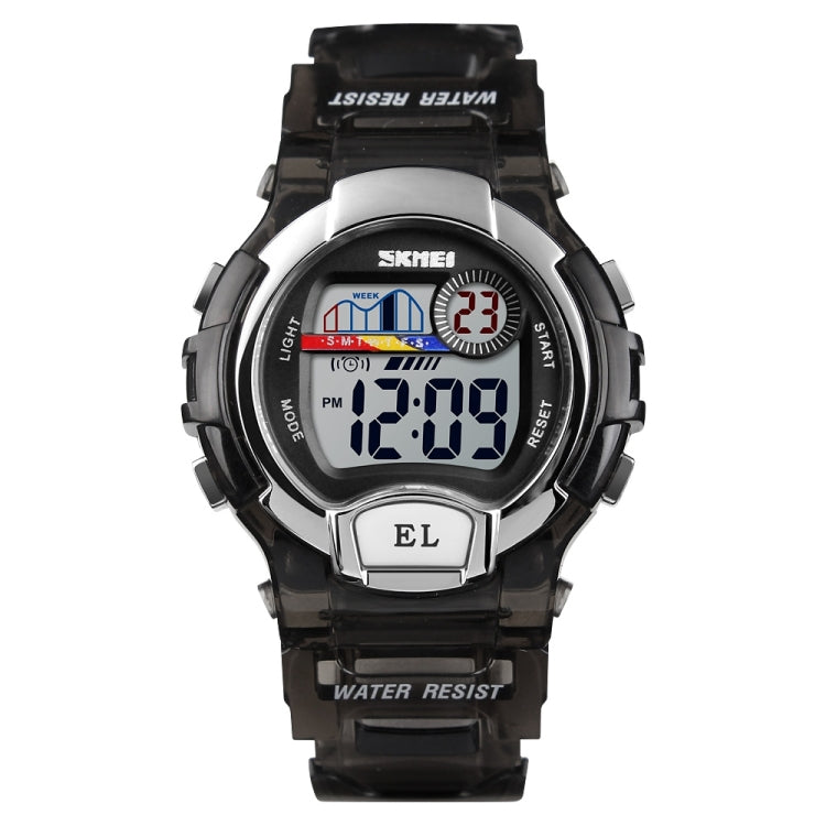 SKMEI 1450 Montre digitale transparente pour femme Étanchéité 50 m Montre de sport avec lumière LED