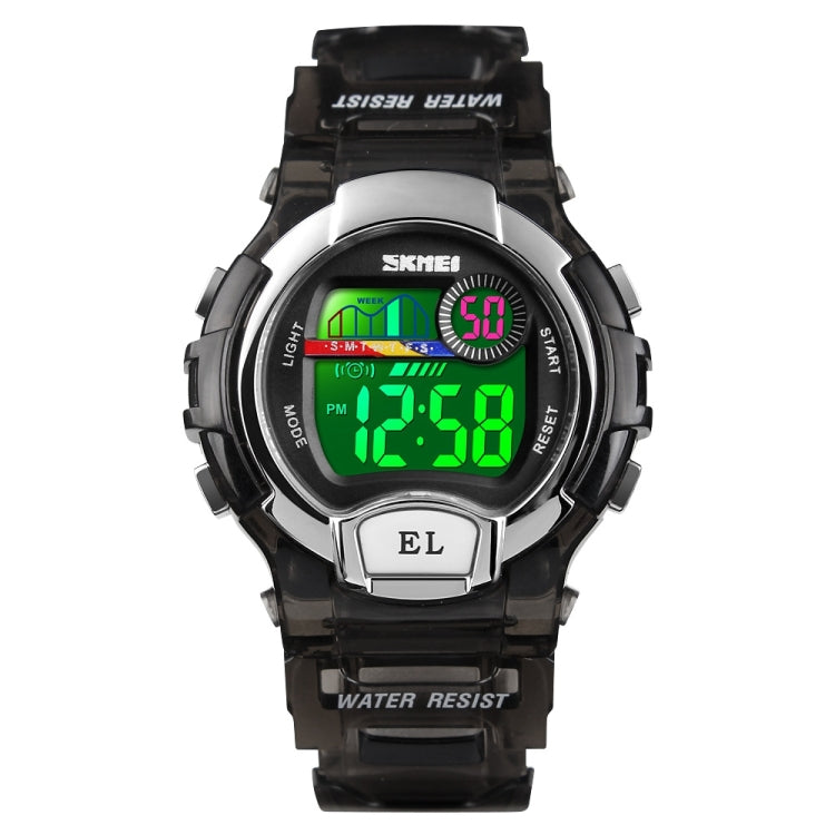 SKMEI 1450 Montre digitale transparente pour femme Étanchéité 50 m Montre de sport avec lumière LED