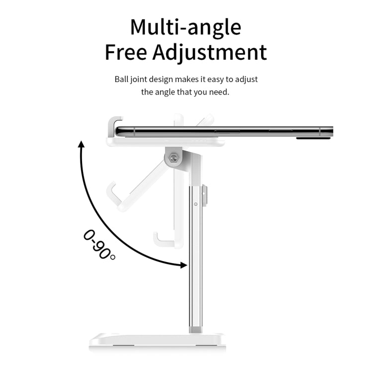 ROCK RPH0944 Adjustable Lifting 90 Degree Rotation ABS Stand Desktop Phone Tablet Holder, Liftable Version