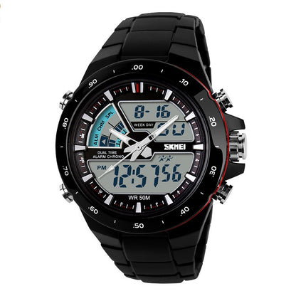 Montre numérique double étanche SKMEI 1016 multifonctionnelle pour homme, sports de plein air, noctilucente