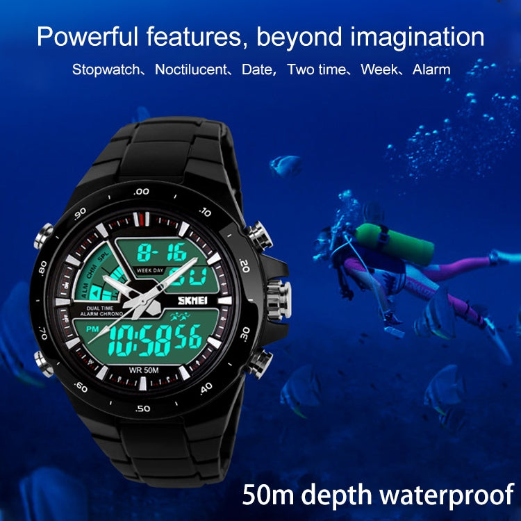 Montre numérique double étanche SKMEI 1016 multifonctionnelle pour homme, sports de plein air, noctilucente