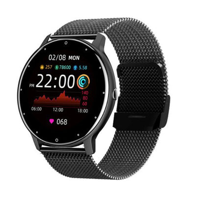 ZL02D 1.28 inch IP67 Waterproof Steel Band Smart Watch Support Heart Rate Monitoring, Steel Band (Gold), Steel Band (Blue), Steel Band (Black)