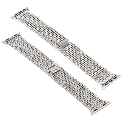 For Apple Watch Ultra 49mm&Watch Ultra 2 49mm / Series 10 46mm / 9&8&7 45mm / SE 3&SE 2&6&SE&5&4 44mm / 3&2&1 42mm Nine Beads Stainless Steel Wrist Strap Watch Band, For Apple Watch Series 7 45mm / 6 & SE & 5 & 4 44mm / 3 & 2 & 1 42mm