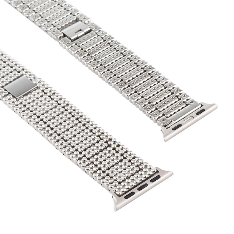 For Apple Watch Series 7 41mm / 6 & SE & 5 & 4 40mm / 3 & 2 & 1 38mm Nine Beads Stainless Steel Wrist Strap Watch Band, For Apple Watch Series 7 41mm / 6 & SE & 5 & 4 40mm / 3 & 2 & 1 38mm