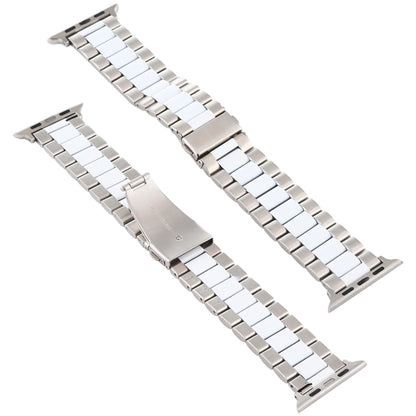 For Apple Watch Series 10 42mm / 9&8&7 41mm / SE 3&SE 2&6&SE&5&4 40mm / 3&2&1 38mm Stainless Steel Wrist Strap Watch Band, For Apple Watch Series 7 41mm / 6 & SE & 5 & 4 40mm / 3 & 2 & 1 38mm                                                             ...