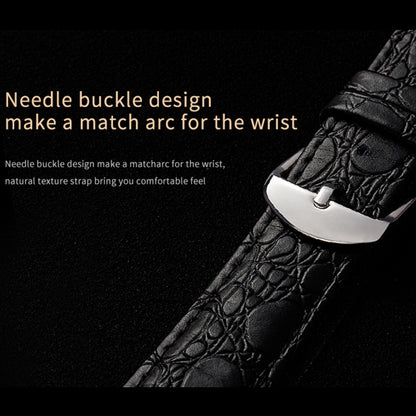 419 YAZOLE Men Fashion Business Leather Band Quartz Wrist Watch ( Black)