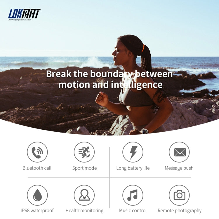 LOKMAT ATTACK 3 Montre Connectée Sport et Fitness avec Écran TFT de 1,28 pouces, Prise en Charge des Appels Bluetooth, ATTACK 3