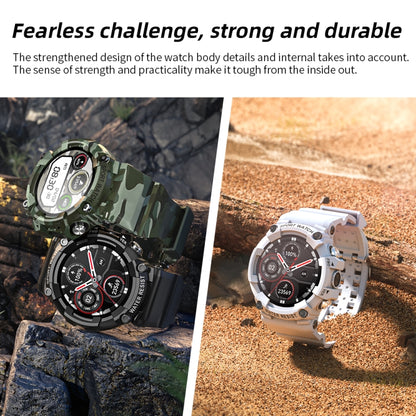 LOKMAT ATTACK 3 Montre Connectée Sport et Fitness avec Écran TFT de 1,28 pouces, Prise en Charge des Appels Bluetooth, ATTACK 3