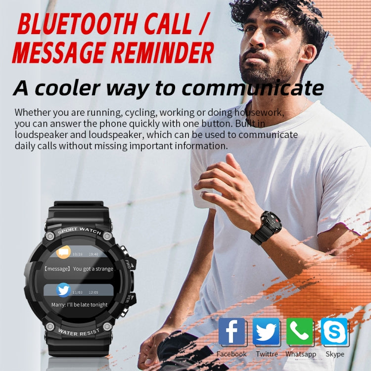 LOKMAT ATTACK 3 Montre Connectée Sport et Fitness avec Écran TFT de 1,28 pouces, Prise en Charge des Appels Bluetooth, ATTACK 3