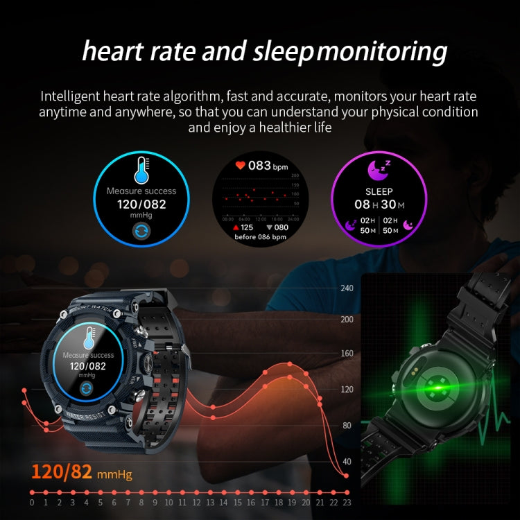 LOKMAT ATTACK 3 Montre Connectée Sport et Fitness avec Écran TFT de 1,28 pouces, Prise en Charge des Appels Bluetooth, ATTACK 3