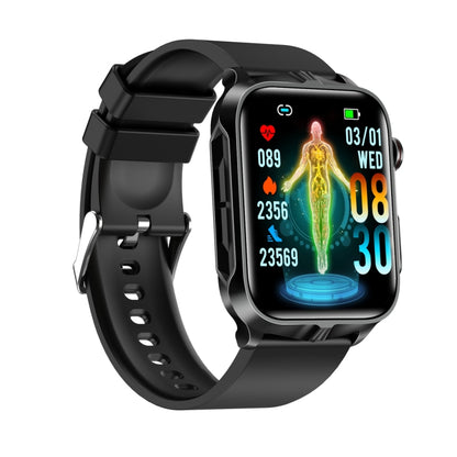 TK11P 1.83 inch IPS Screen IP68 Waterproof Silicone Band Smart Watch, Support Stress Monitoring / ECG, Silicone Band (Black), Silicone Band (Blue), Silicone Band (Red)