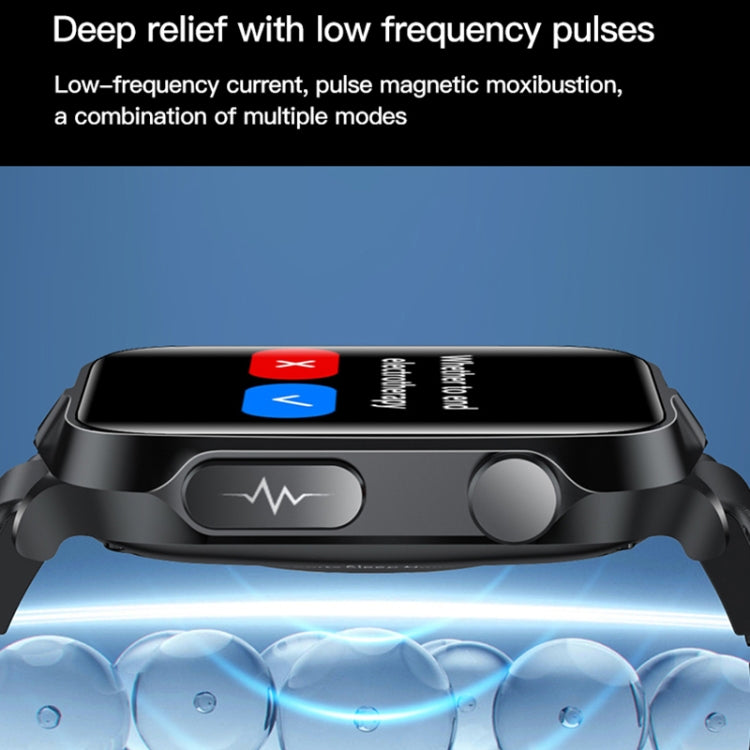 TK11P 1.83 inch IPS Screen IP68 Waterproof Silicone Band Smart Watch, Support Stress Monitoring / ECG, Silicone Band (Black), Silicone Band (Blue), Silicone Band (Red)