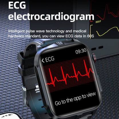 TK11P 1.83 inch IPS Screen IP68 Waterproof Silicone Band Smart Watch, Support Stress Monitoring / ECG, Silicone Band (Black), Silicone Band (Blue), Silicone Band (Red)