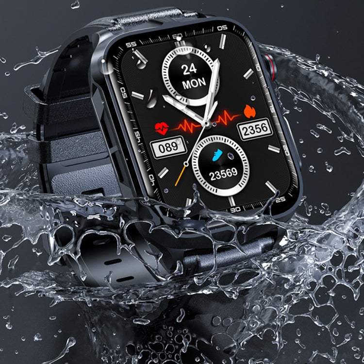 TK11P 1.83 inch IPS Screen IP68 Waterproof Silicone Band Smart Watch, Support Stress Monitoring / ECG, Silicone Band (Black), Silicone Band (Blue), Silicone Band (Red)