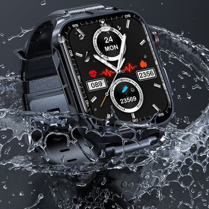 TK11P 1.83 inch IPS Screen IP68 Waterproof Silicone Band Smart Watch, Support Stress Monitoring / ECG, Silicone Band (Black), Silicone Band (Blue), Silicone Band (Red)