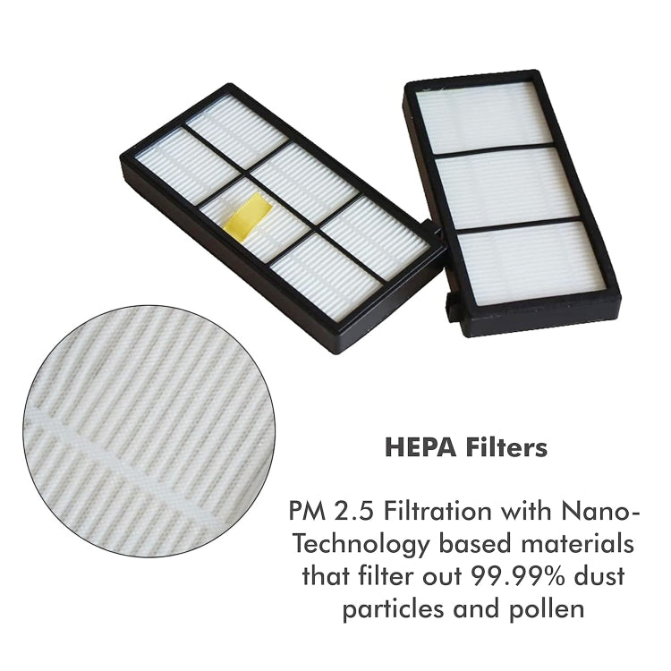 4 PCS Universal Replacement Robotic Vacuum Cleaner HEPA Filter for iRobot 870 / 800 / 880 / 960 / 980