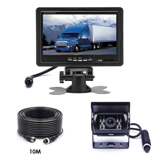 F0505 7 inch HD Car 18 IR LEDs Backup Camera Rearview Mirror Monitor, with 10m Cable, Single Camera