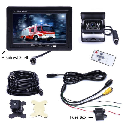 F0505 7 inch HD Car 18 IR LEDs Backup Camera Rearview Mirror Monitor, with 10m Cable, Single Camera