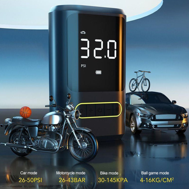 ATJ-8466 Pompe à air portable pour pneus de voiture, affichage numérique, pompe à air électrique sans fil, style : batterie au lithium, style batterie au lithium