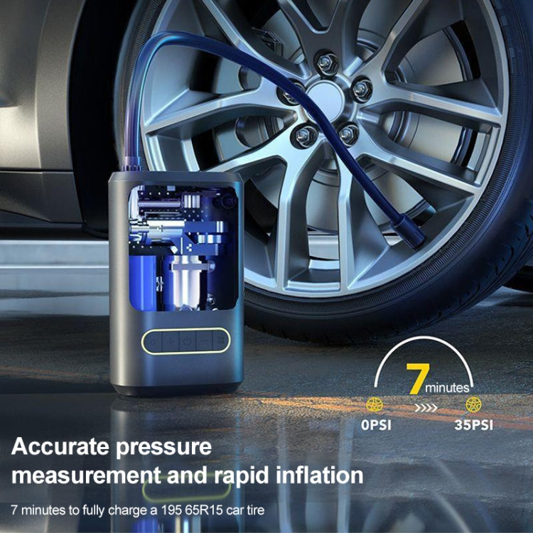 ATJ-8466 Pompe à air portable pour pneus de voiture, affichage numérique, pompe à air électrique sans fil, Style : Double alimentation, style double alimentation