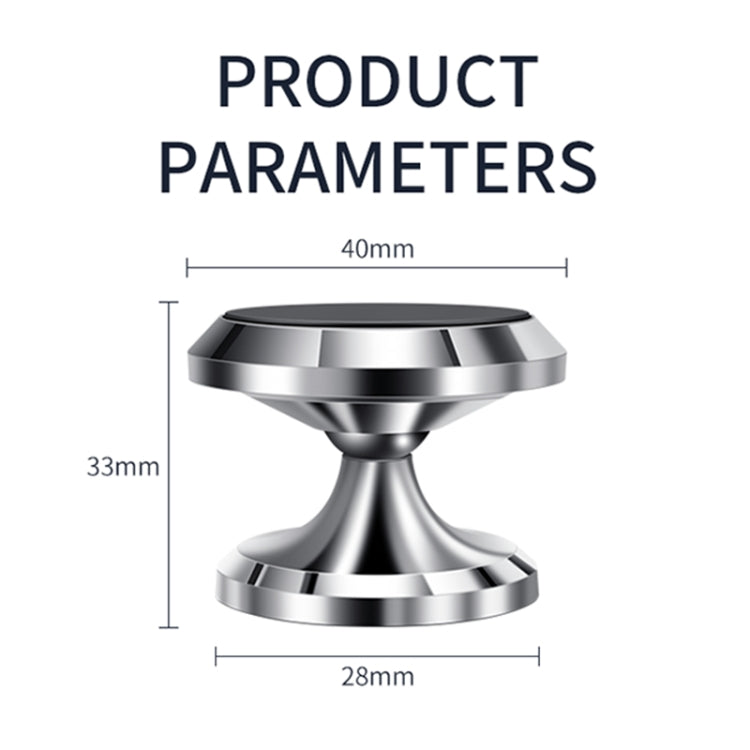 F19 Car Magnetic Phone Holder 360 Degree Rotating Metal Phone Navigation Holder, F19