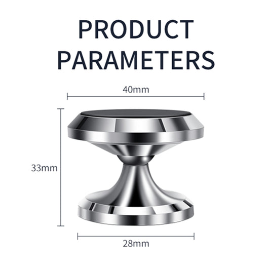 F19 Car Magnetic Phone Holder 360 Degree Rotating Metal Phone Navigation Holder, F19