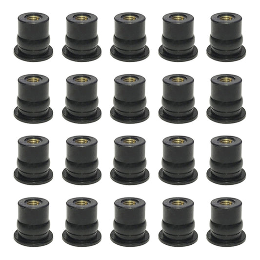 20 écrous de pare-brise universels M6 pour moto en laiton, M6