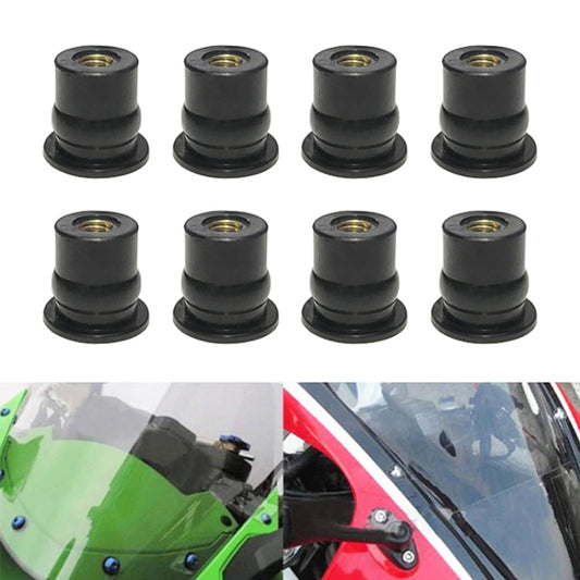 20 écrous de pare-brise universels M6 pour moto en laiton, M6