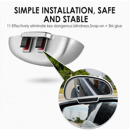 3R-091 Car Blind Spot Left Rear View Wide Angle Adjustable Mirror, 3R-091, 3R-091 (Black)