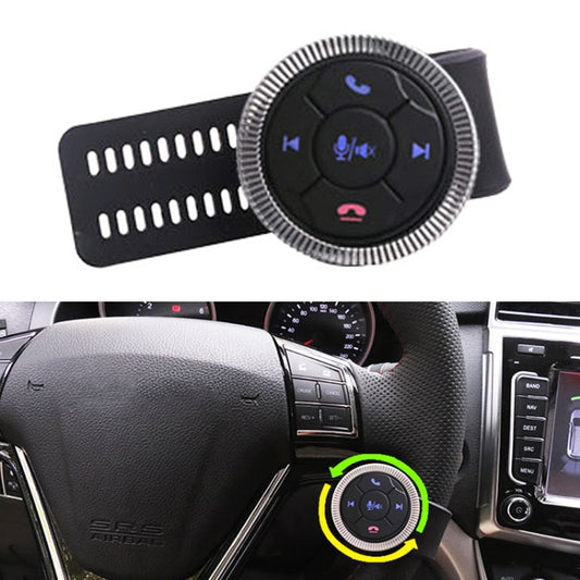 Universal Strap Shape Steering Wheel Remote Control Car Multimedia Wireless Button Remote Control, Strap Shape Silver, Strap Shape Black