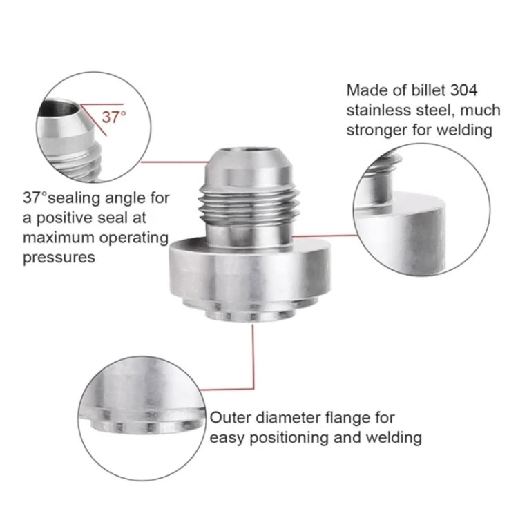 AN6 Car Oil Pipe Joint Breathable Pot Connector, AN6