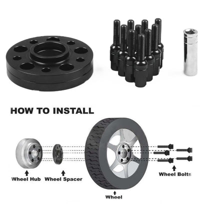 For Mercedes-Benz 20mm Car Modified Wheel Hub Flange Center Wheel Spacer with M12x1.5 Screws, 20mm